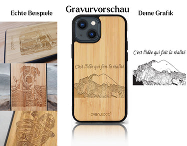 INDIVIDUELL iPhone 13 Mini Bambus-Kunststoff